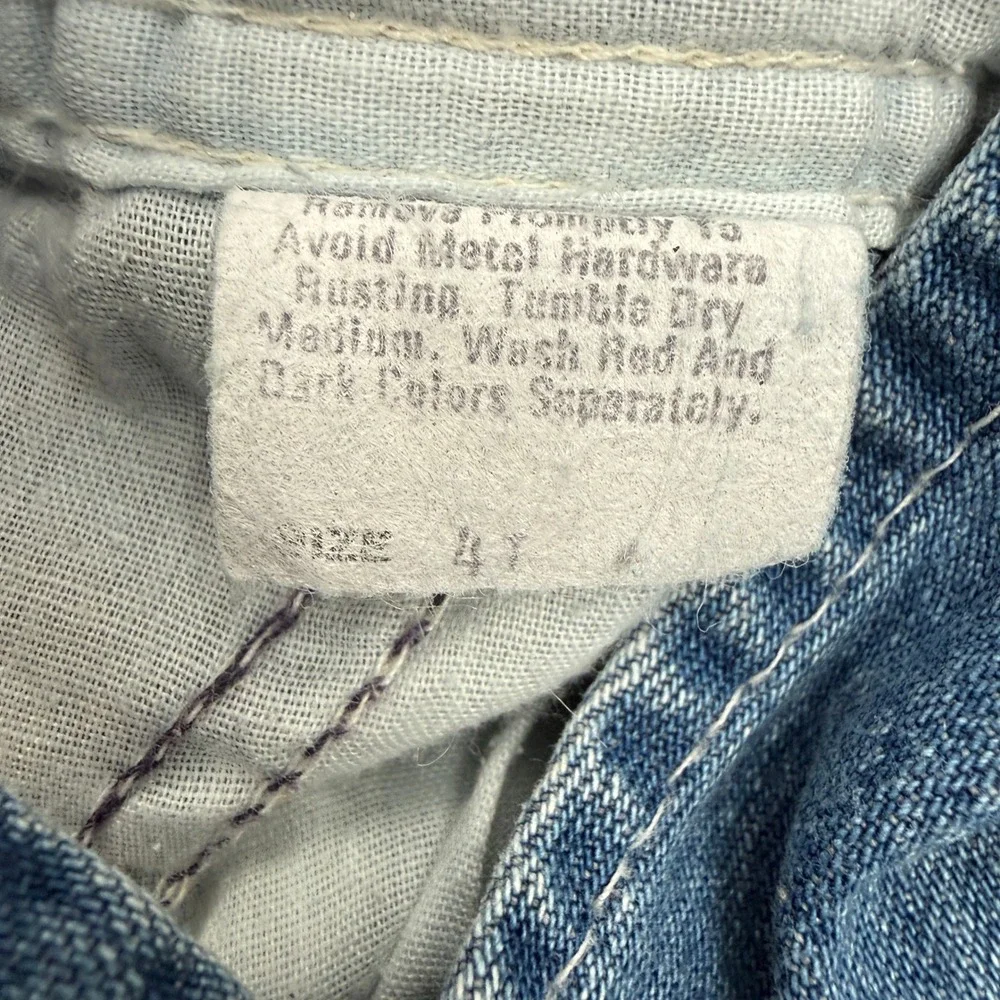 OshKosh B'gosh Overalls Kids 4T Blue Vintage Vestbak Denim Made in USA